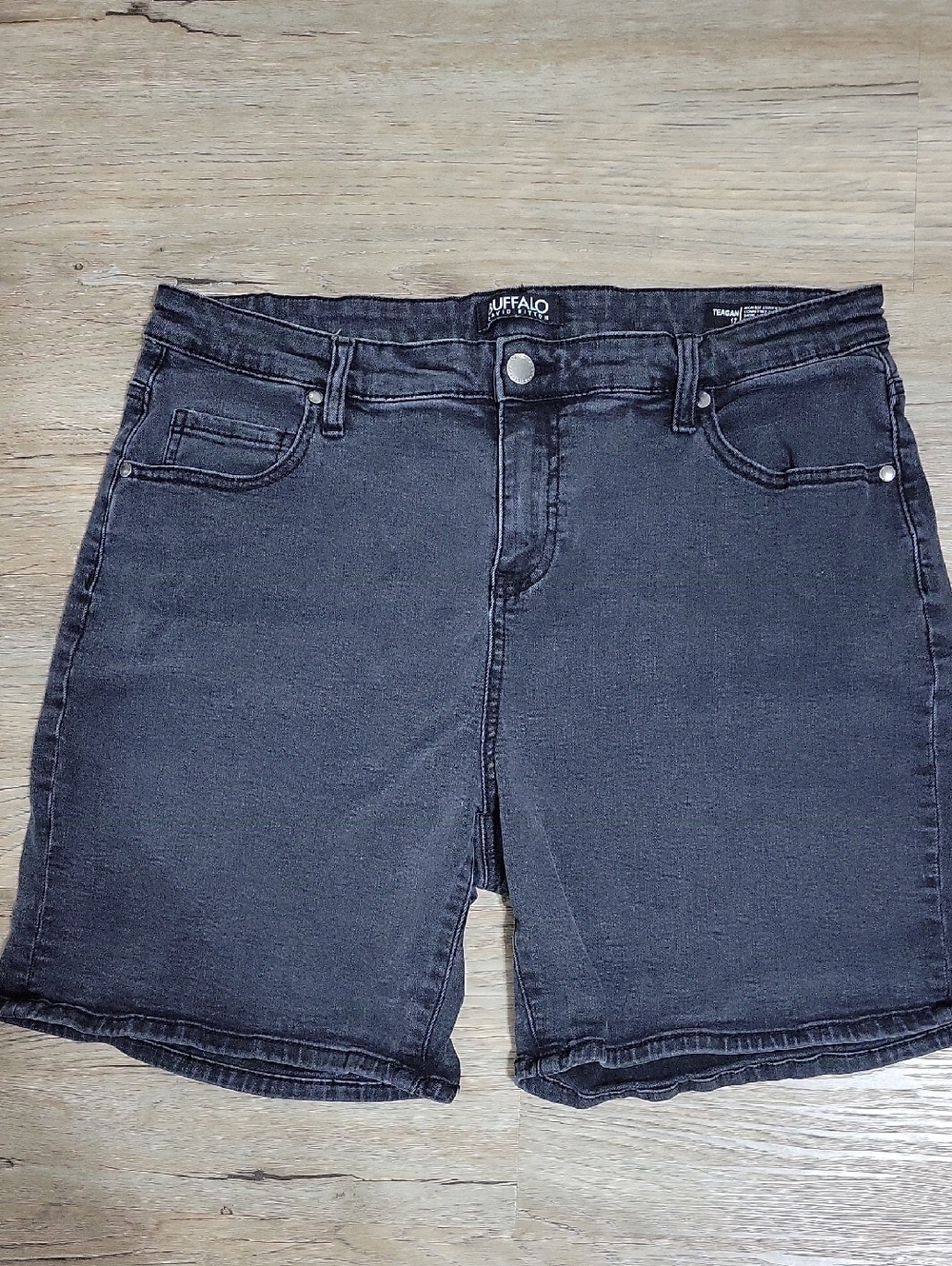 Buffalo David Bitton Women's Black-Grey Denim Shorts
